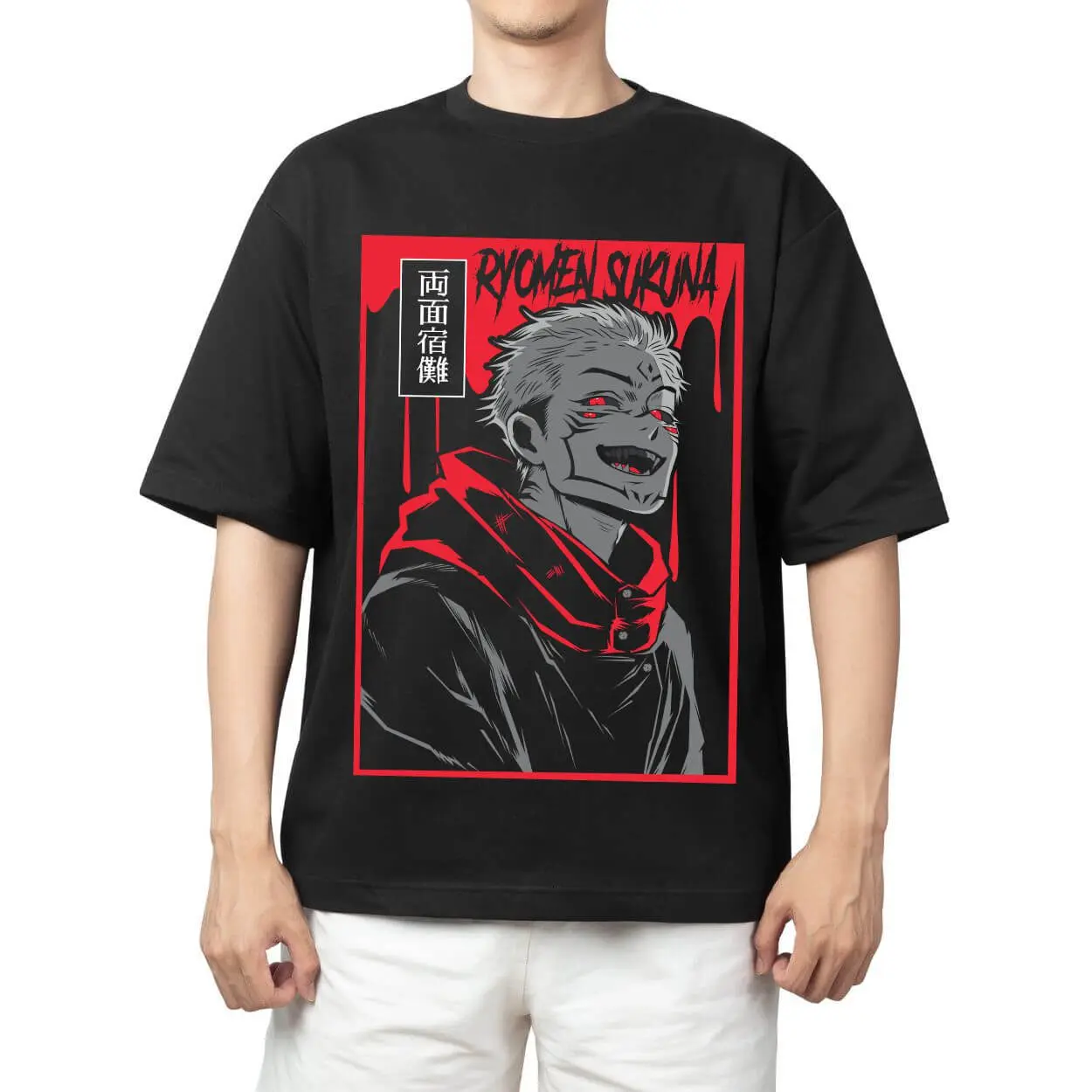 2026 Neues Jujutsu Kaisen Ryomen Sukuna Bedrucktes Kurzarm-T-Shirt für Herren und Damen, Herren-Oberteil, Sport-T-Shirt, Harajuku