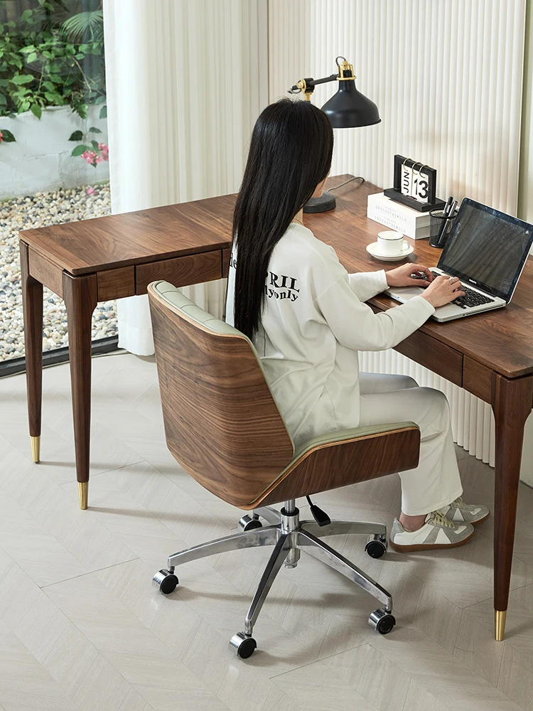 Home computer leather office chair comfortable sedentary bedroom study student desk live stream