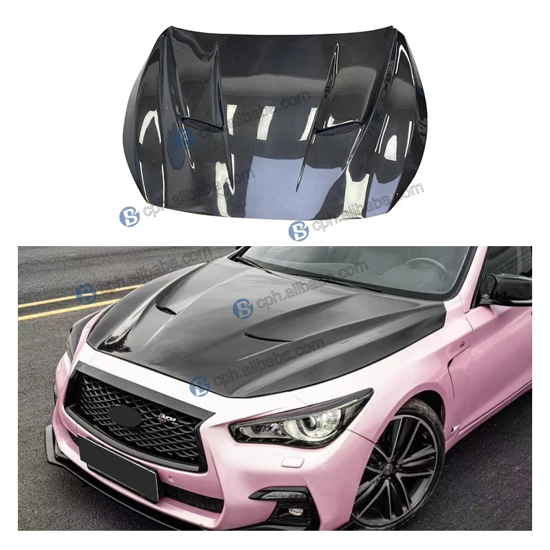 

Auto Parts MBJ Style Honeycomb Carbon Fiber Hood for 2015-2020 Infiniti Q50 Q50L