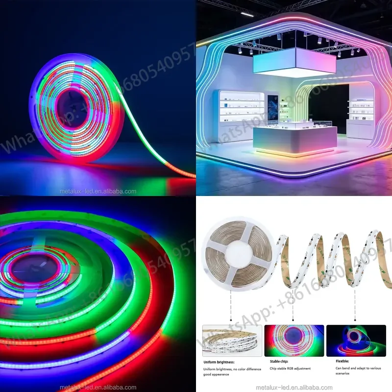 Pixel Perfect RGBIC COB LED Strip 720 LEDs High Density Individually Addressable for Seamless Media Wall Video Screen