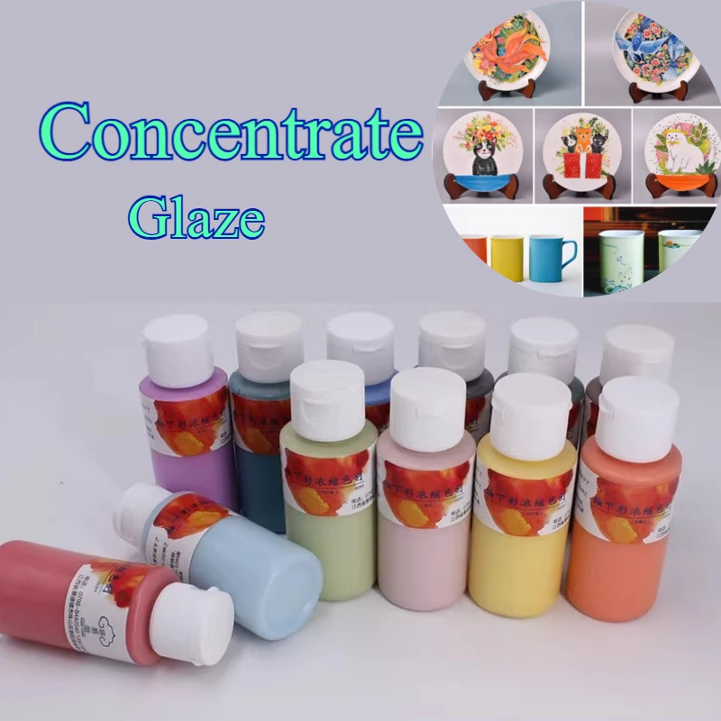 

60ml 12-color Ceramic Underglaze Colored Pigment Set DIY Clay Making Vase Handicrafts Painting Coloring Concentrated Pigment