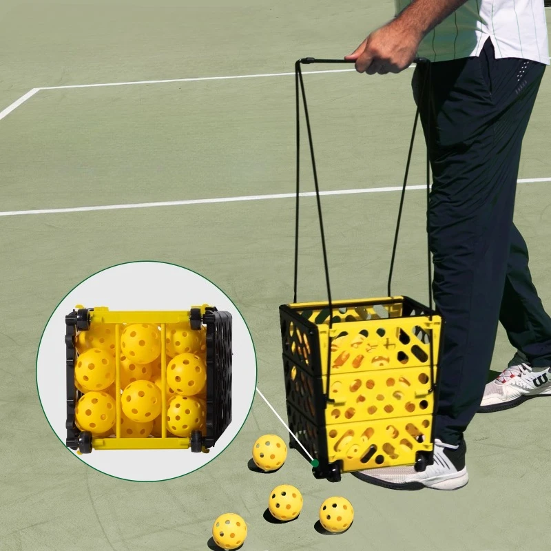 Large Capacity Pickleball Picker Movable Pickleball Picking Frame Portable Balls Storage Basket Professional Ball Collect Tool