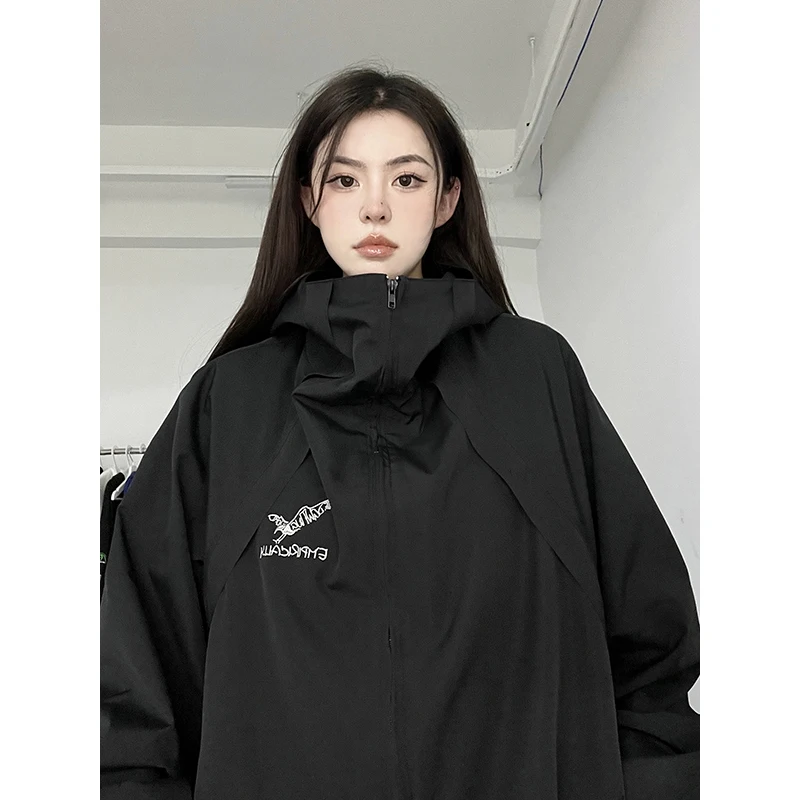 

Bla Samurai Trendy American Retro Vibe Men's Jaet Functional Sle Bird Home Fce Hooded Zipper Closure Long Sve Loo...