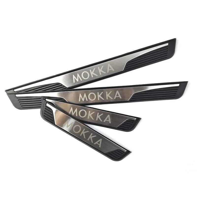 4Pcs/Lot ABS Stainless Steel For 2012-2021 OPEL MOKKA X J13 Door Sill Pedal Welcome Scuff Plate Decoration Cover