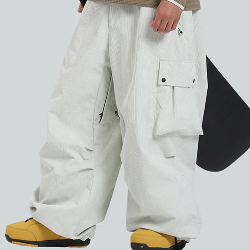 Outdoor Sport Mountain Man Snow Trousers Winter Windproof Women Skiing Pants Motorcycle Loose Waterproof Male Snowboard Clothes