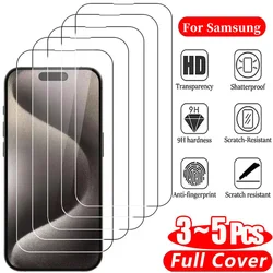 9D Protective Glass Screen Protector For Samsung Galaxy S25 Ultra S24 S23 FE S22 S21 HD Tempered Film A55 A54 A35 A15 A06 A25
