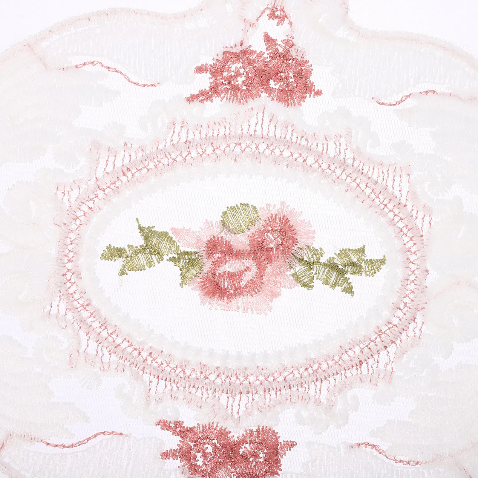 

2pcs Embroidered Photo Prop Placemats Dining Table Mats Reusable Washable Floral Coasters For Home Wedding Decor