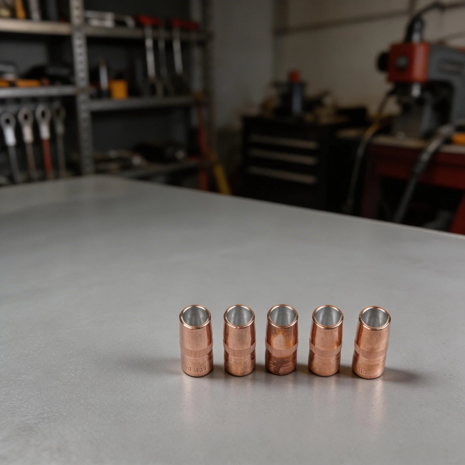 5PK NS5818C Nozzles for slim for centerfire 58 Length 18 Recess for Bernard for mig Gas System with Compatibility for T Series