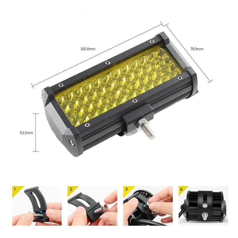 Strip Work Lights Headlights For Cars SUV Mechanical Car Agricultural Vehicles Truck