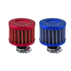 Universal 12mm Car Air Filter Clip-on Auto Round Cold Air Intake Filter Kit Vent Crankcase Breather Part Auto Accessoies
