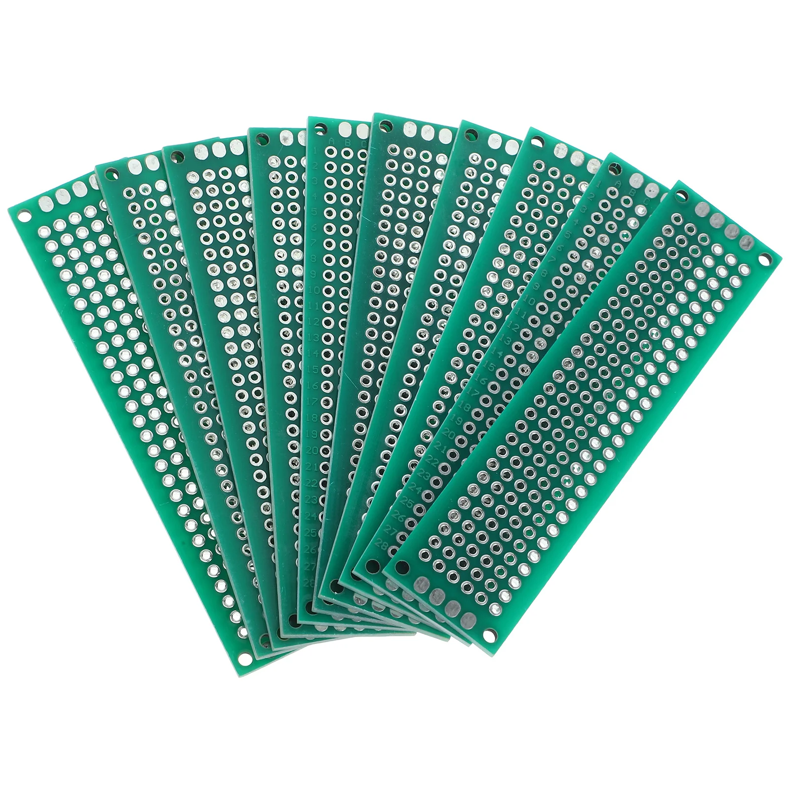 10 قطعة مزدوجة الوجهين Pcb لوحة دوائر كهربائية الراتنج الألياف الزجاجية 2x8 سنتيمتر مجلس عالمي للمشروع الإلكتروني لتقوم بها بنفسك لحام #6