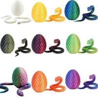 3D printed viper egg set simulation snake decoration desktop home movable joints gift children's toys gift desktop accessories