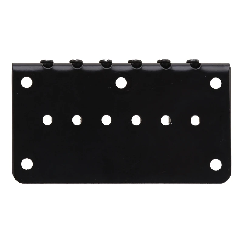 Guitar 6 String Metal Hardtail Bridge Black For Electric Guitar With Screws New