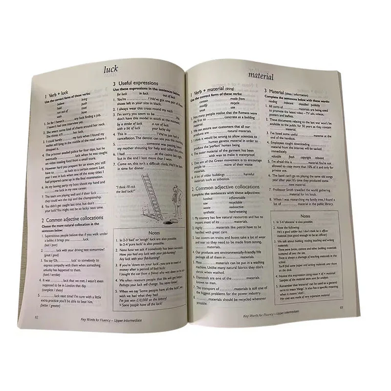 3 Books/set Key Words for Fluency English Reading Grammar Improvement Training Materials Oral Training Level 4 and 6 IELTS