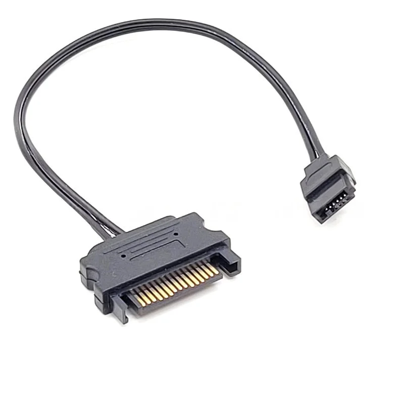

SATA Power Supply Cable 15Pin Male to 6Pin Convert Wire Adapter Serial ATA Hard Drive to Computer Laptop DVD Drive Power Cord