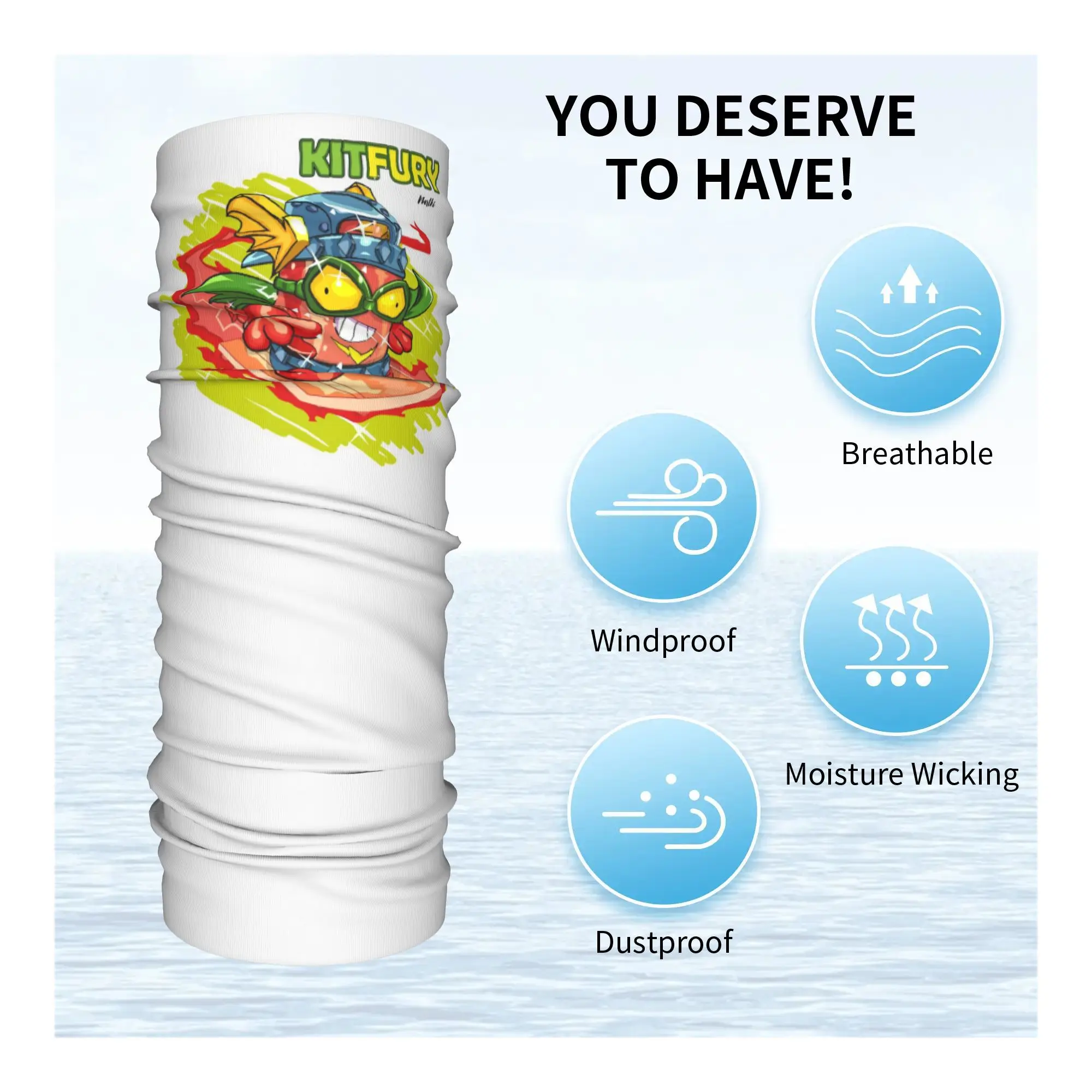 Superthings  Bandana Neck Cover Printed Wrap Scarf Multifunction Headwear Outdoor Sports Unisex Adult Winter