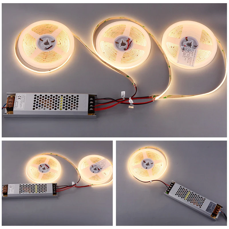 Light Strip Transformer Input AC220V Output DC12V 24V saklar Driver 5A 12A LED Strip cahaya Power Adapter 60W 100W Power Adapter