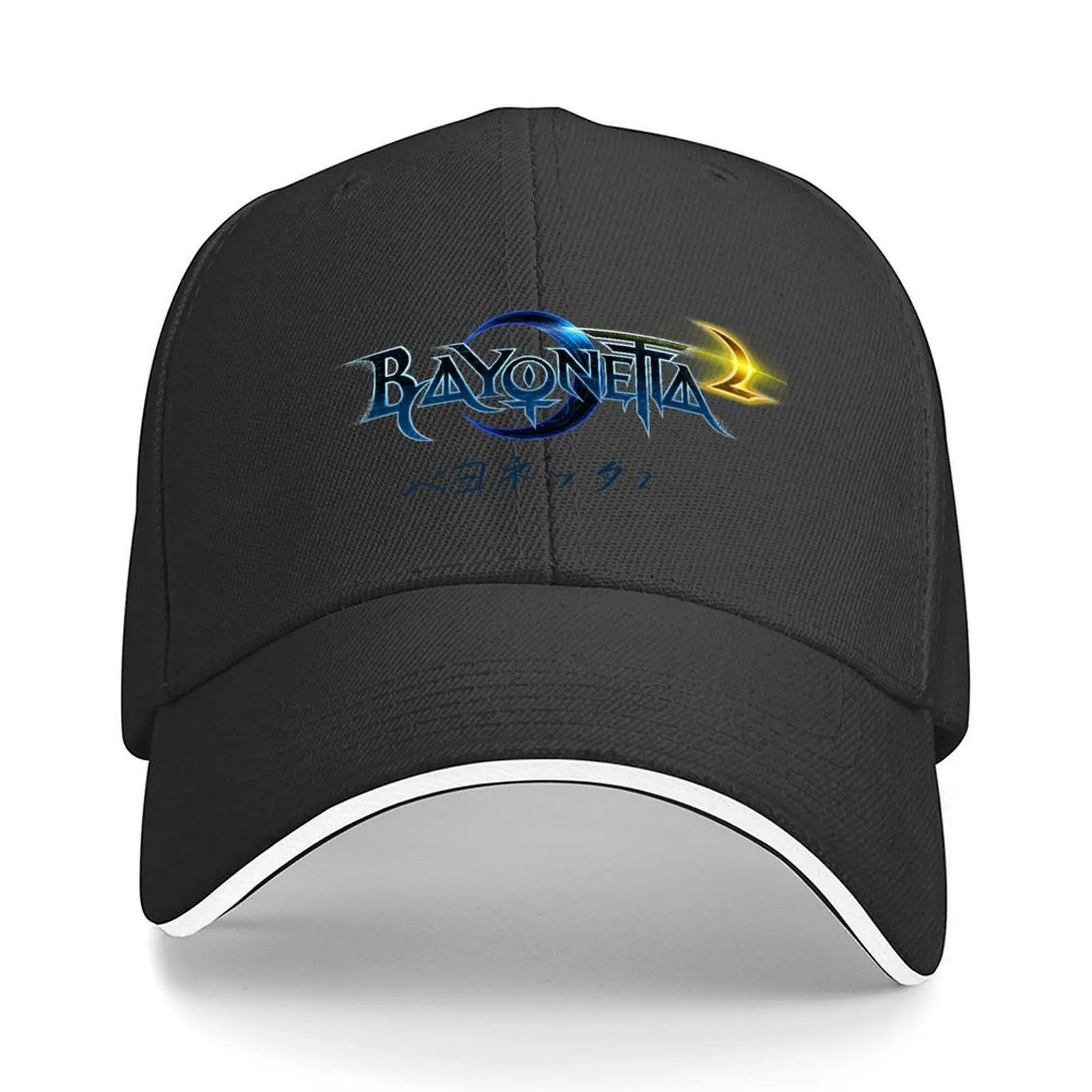 Bayonetta 2 Gorra de béisbol con texto japonés Protección UV Sombrero solar Capucha de playa Sombrero Hombres Hombres Mujeres