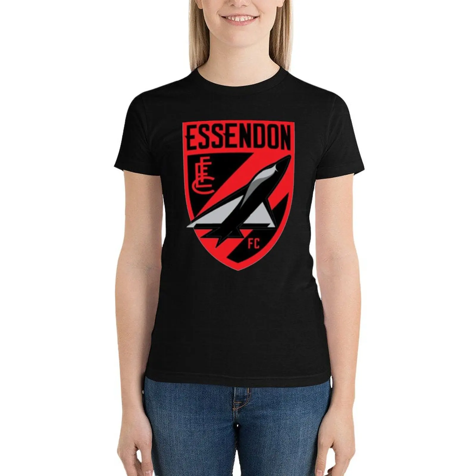 

Футболка для футбольного клуба Essendon, женские футболки большого размера