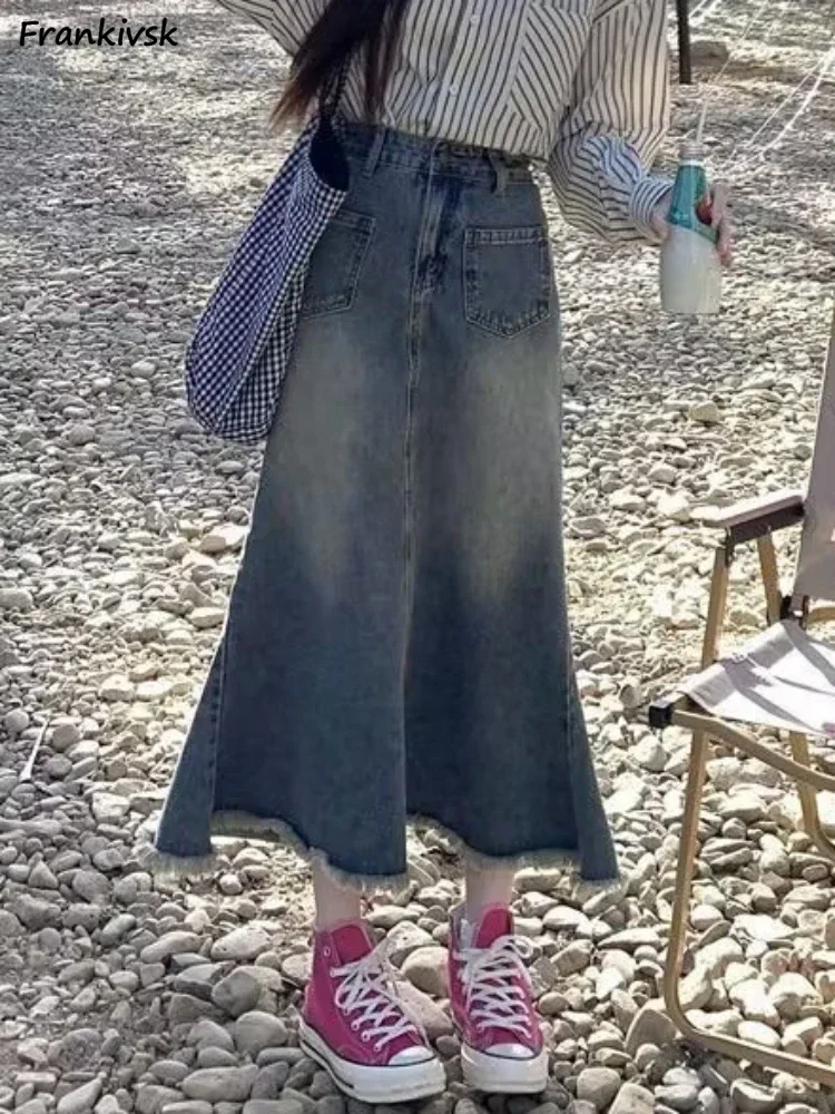 

Skirts Women Vintage Retro Elegant Niche Streetwear Autumn Popular Vocation All-match Temperament Stylish Gentle Faldas Mujer