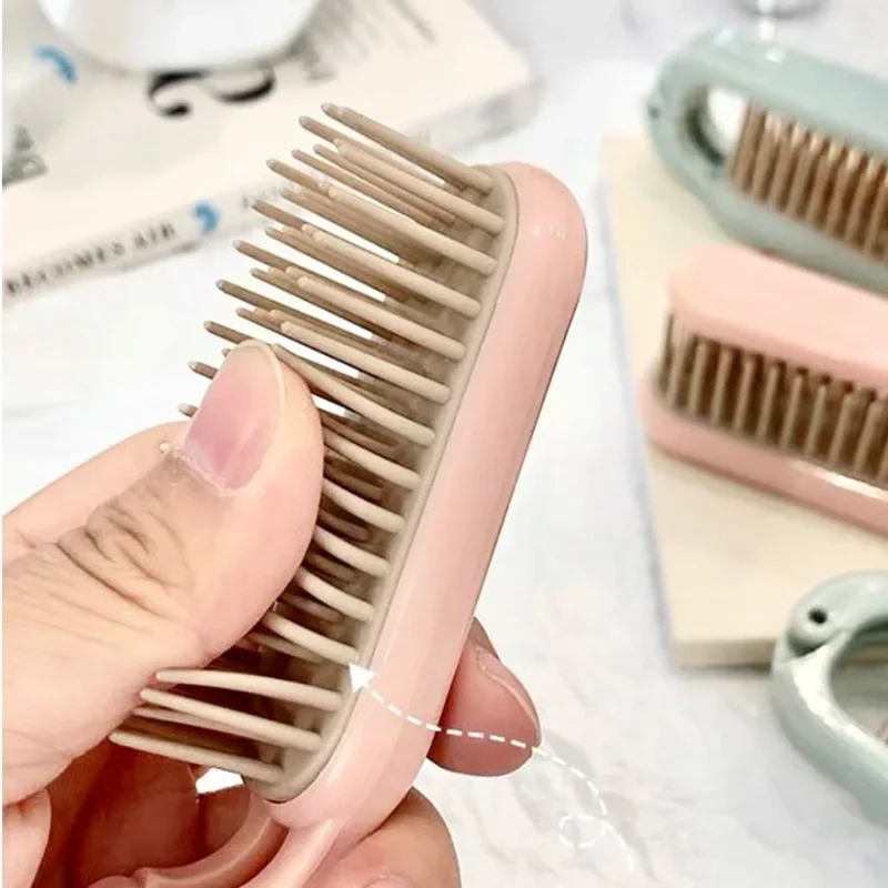 1pc Foldable Hair Comb Portable Detangling Hair Brush  Anti Static Head Massager Travel Combs Hair Styling Accessories