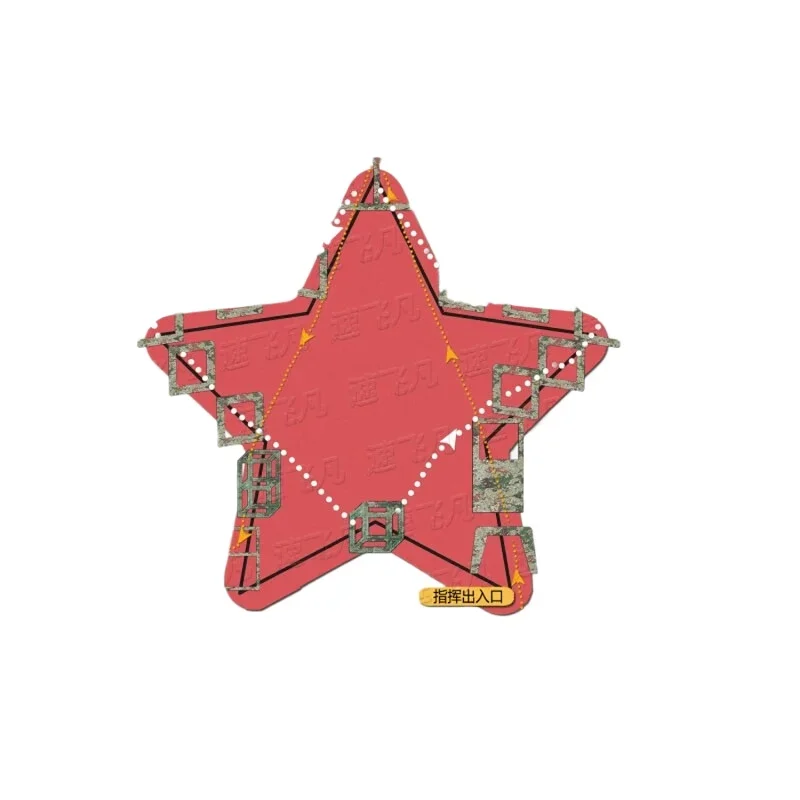 New outline pentagram track - drone pentagram track steel pipe, excluding installation