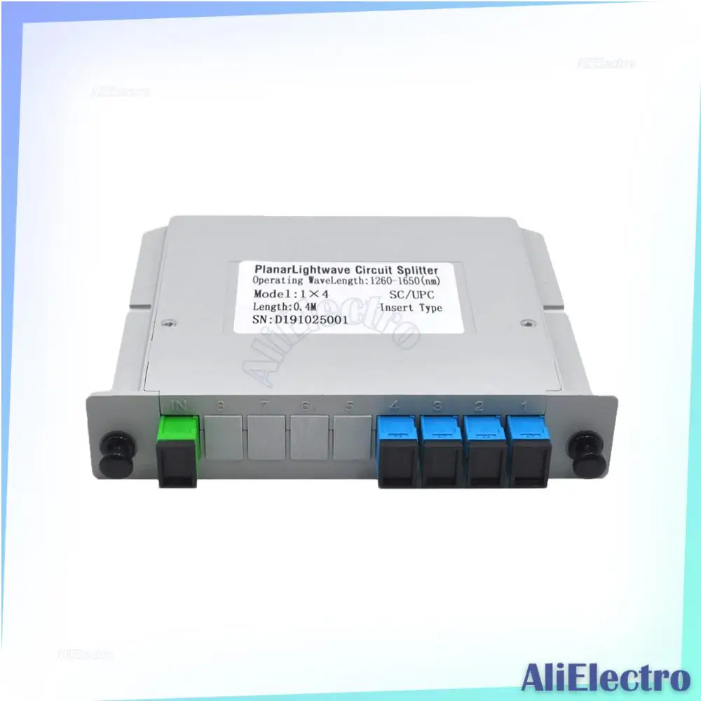 

PLC APC 5/10Pcs SC UPC 1X2 1X4 1X8 1X16 SM Single-Mode Cassette Insertion Type Fiber Optic Splitter Box