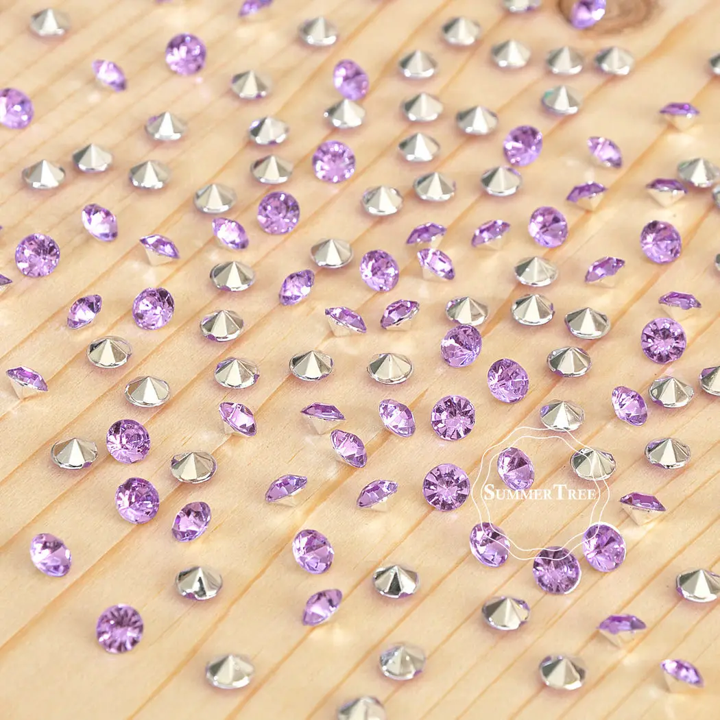 1000pcs/pack Artificial Diamond Confetti Crystal Table Scatter Bridal Shower Wedding Party Decoration 4.5mm 1/3Carat