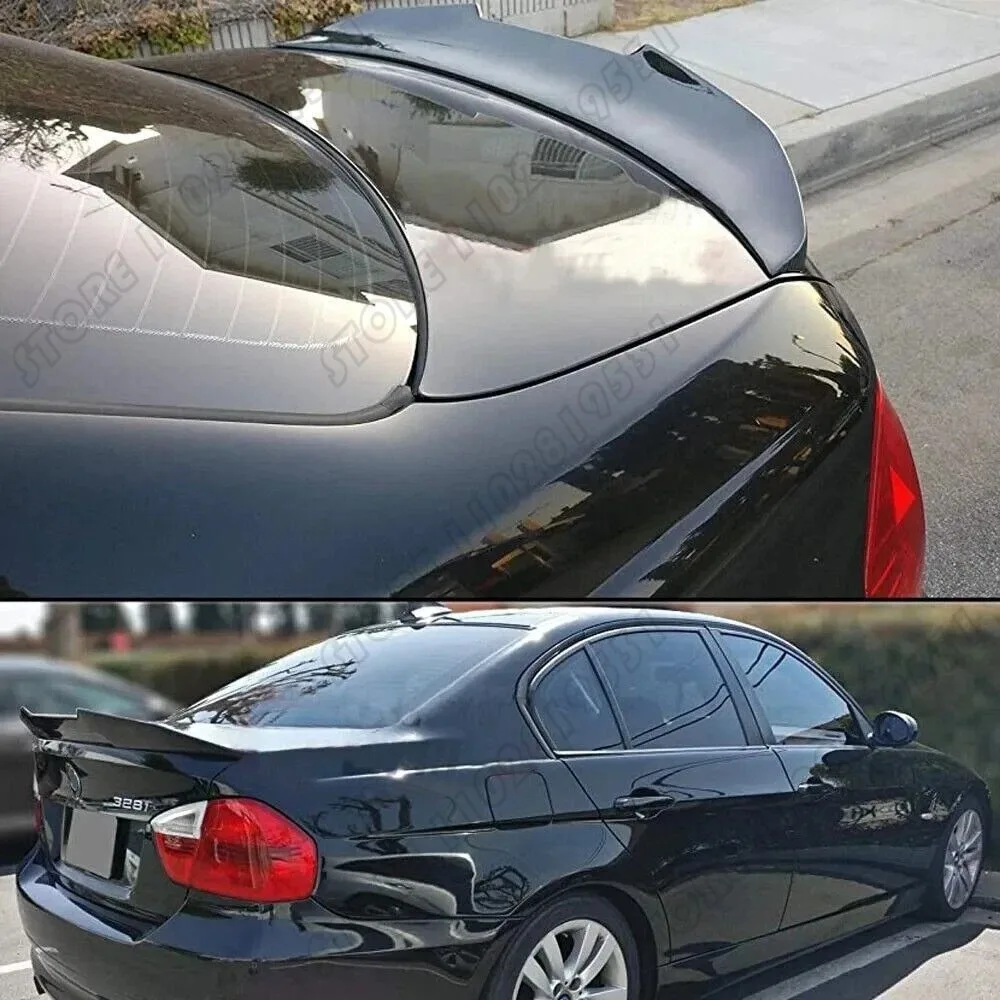 สปอยเลอร์หลังคาท้ายรถยนต์ BMW ซีรีส์ 3 E90 ปี 2005-2012 รุ่น 318 320 325 330 335 สีดำเงา / คาร์บอนไฟเบอร์ สไตล์ M3 M4 MP PSM CSL