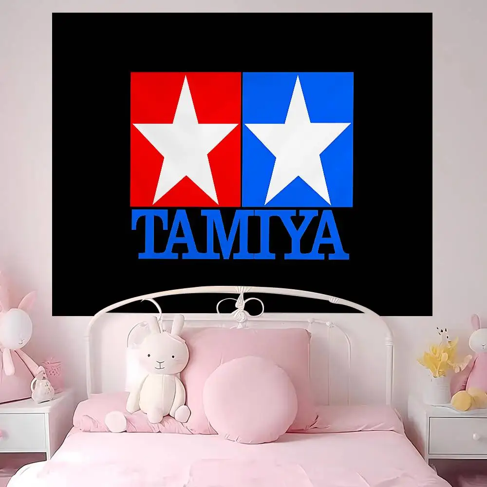 T-Tamiya Long Colorful Tapestry Wall Hanging Hippie Flower Wall Carpets Dorm Decor Wall Art Decor