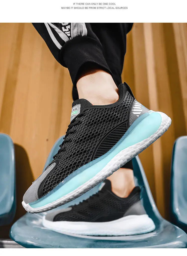 Breathable Men Sports Casual Shoes Fashion Air Mesh Light Sneakers Size 39-44