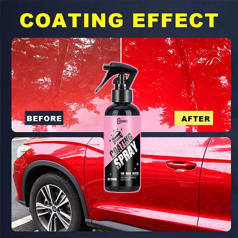 Nano ceramic coating spraying - ultimate automotive paint protection and hydrophobic glass coating water repellent