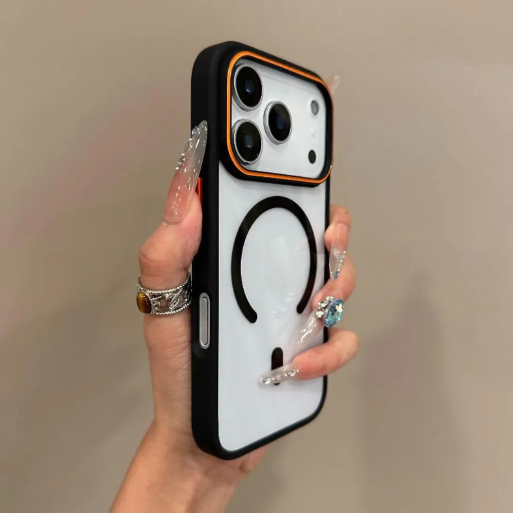 เคสโทรศัพท์ใส Magsafe สำหรับ iPhone 17 Air 16 15 14 13 12 11 Pro Max กันกระแทก รองรับการชาร์จไร้สายแบบแม่เหล็ก