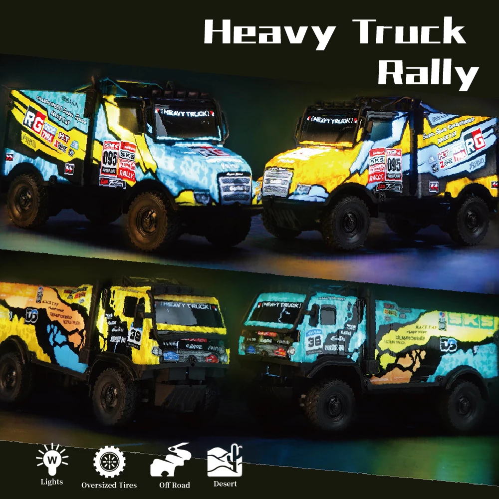 MEOA 27MHz RC Heavy Truck auto telecomandata alimentata a batteria con luci a LED motori Cab-Behind giocattoli per veicoli per ragazzi e ragazze