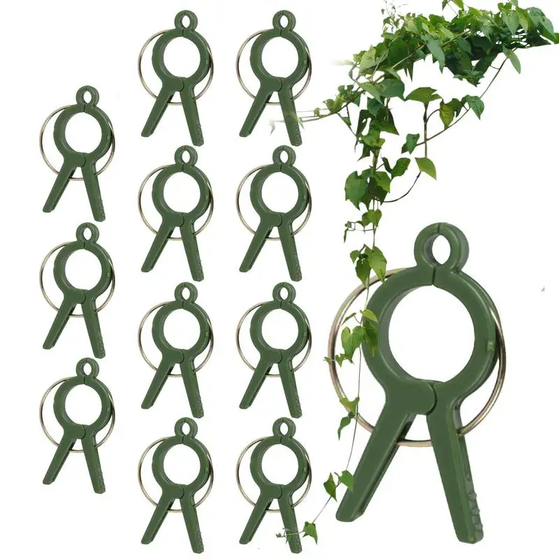 

12Pcs Plant Support Clips Reusable Plant Vine Protection Grafting Tool Vegetable Plant Fixing Orchard and Garden Greenhouse Tool