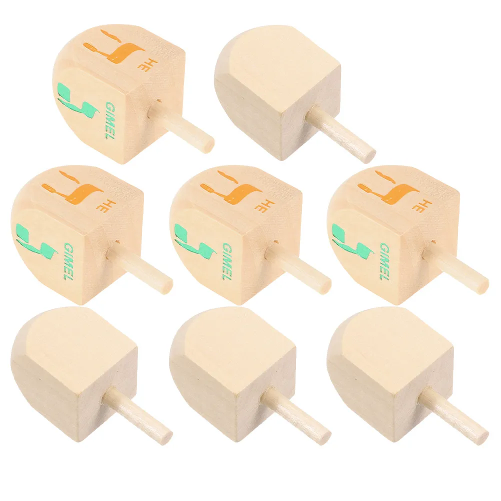 

Набор из 8 деревянных волчков для детей: развивающая игра для координации рук и глаз, тренировка мелкой моторики