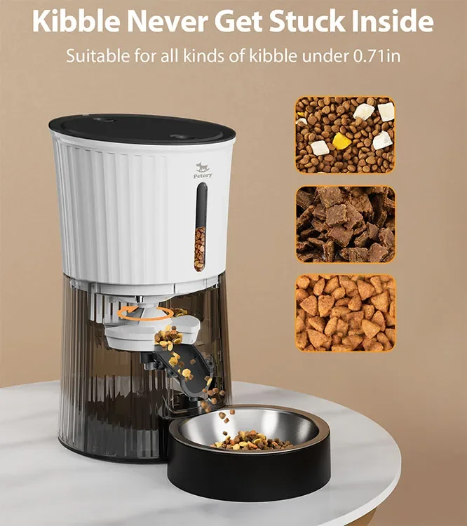 -Best Hot Selling Luxury Wholesale Microchip Pet Slow Feeder Smart 6 Meal LCD Timed 4L Automatic Cats Pet Food Feeder