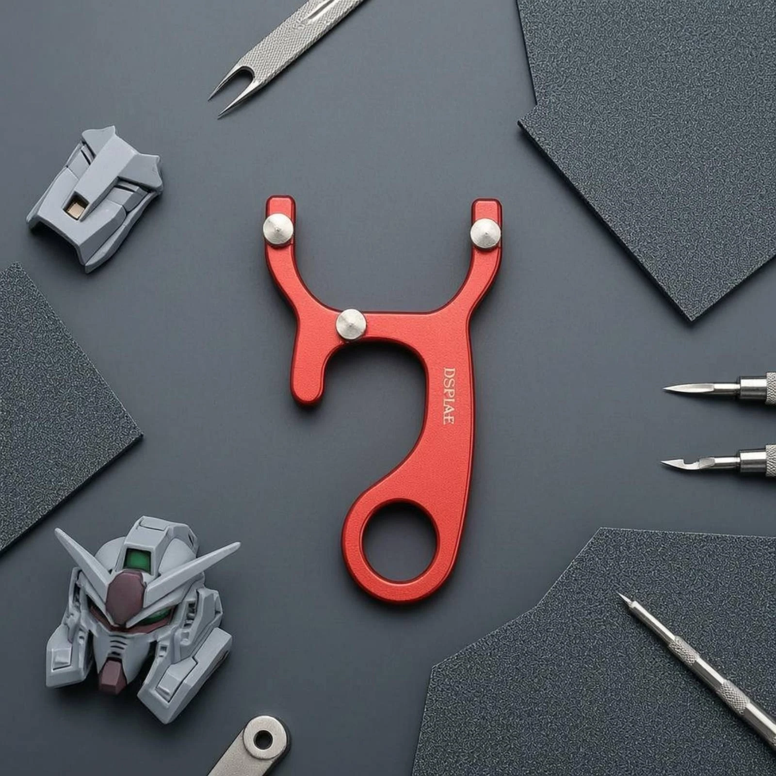 Curved Sanding Tool Clamping Points Model Sanding Tool Sandpaper Holder Anodized