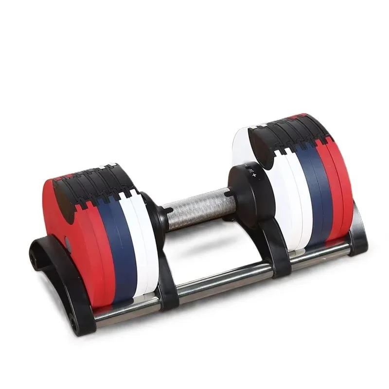 YTYIN 2025 New Cast Iron Adjustable Weight Dumbbell Set 16kg 20kg With Dumbbell Stand Full Black