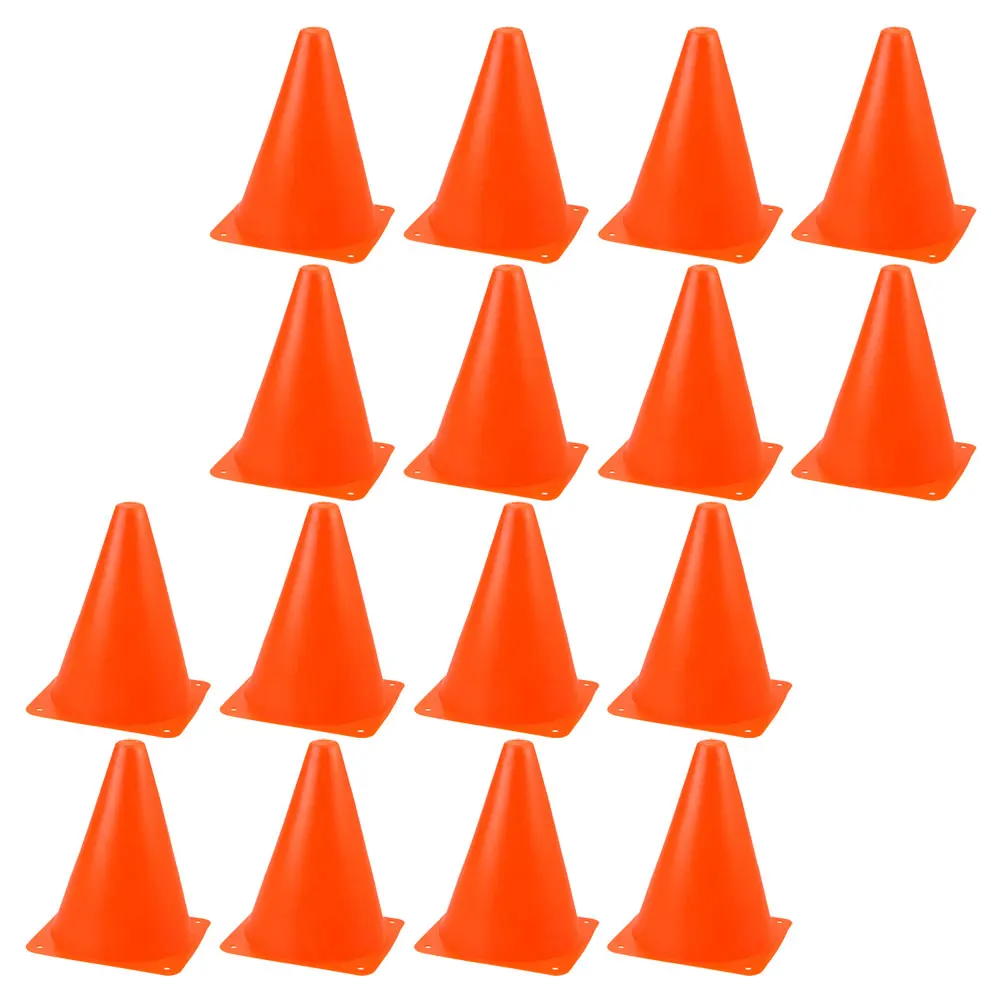 

16pcs Roller Skating Marker Skate Practicing Training Road Strong Durable Bright Obstacle Course Soccer Basketball Agility Cones
