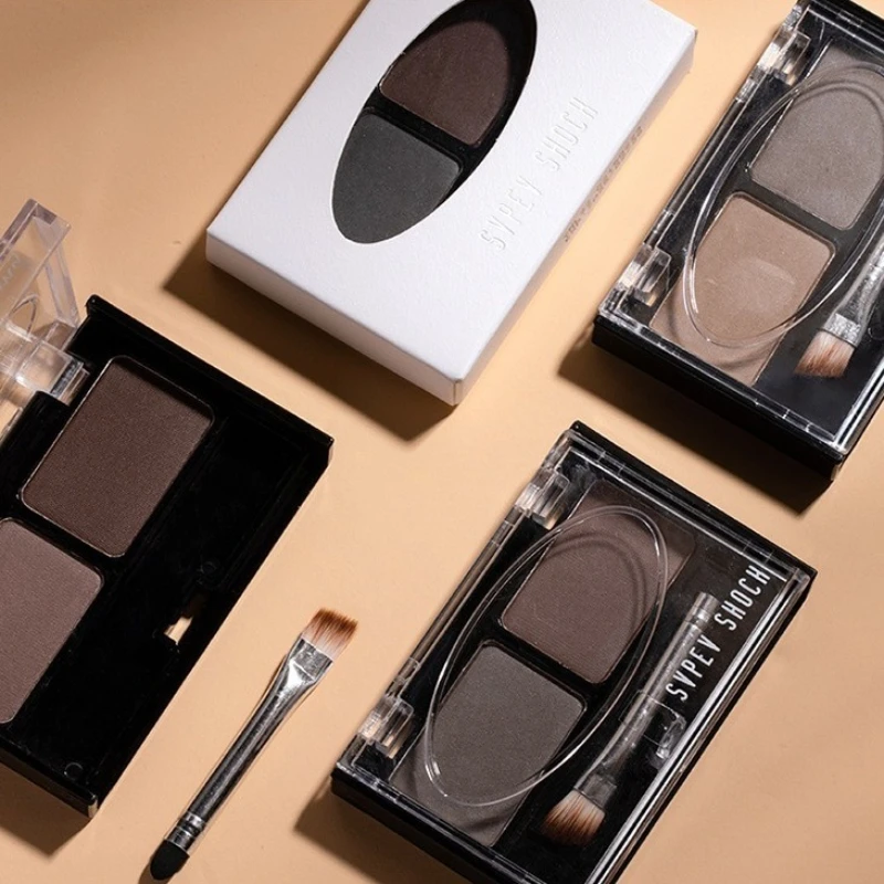 2色アイブロウパウダーシャドウ 防水・防汗 立体的な眉の形 自然で長持ちするアイブロウパウダー