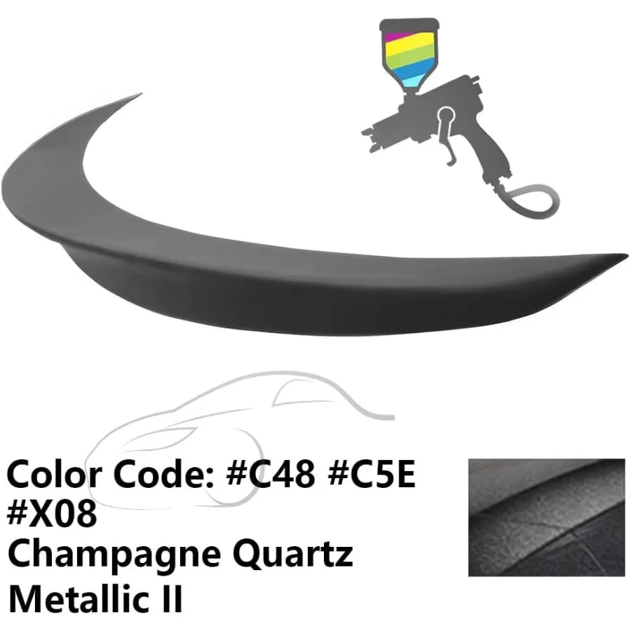 سبويلر صندوق السيارة متوافق مع 20122018 BMW F30 3 Series نمط الأداء المطلي C48 C5E كوارتز شامبانيا معدني II ABS خلفي