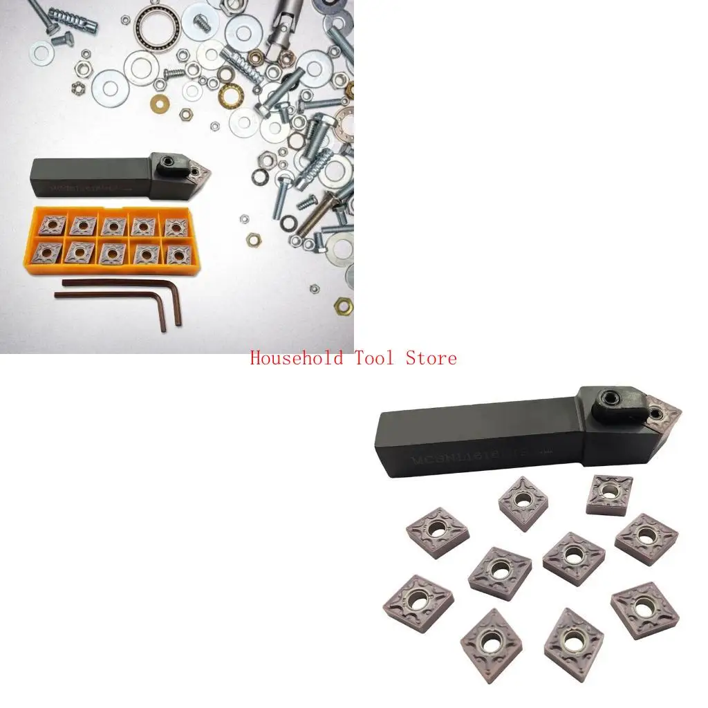 

MCSNL1616H12 Turning Tool Hold + 10pcs CNMG120408- VP15TF Hard