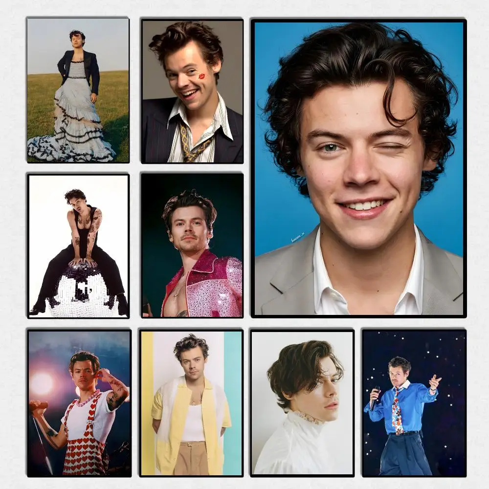 Sänger H-Harry Styles Poster Hochwertige Wandkunst für Zuhause, Büro, Schlafzimmer, Wohnzimmer, Flur, Bar Perfekte Geschenkidee