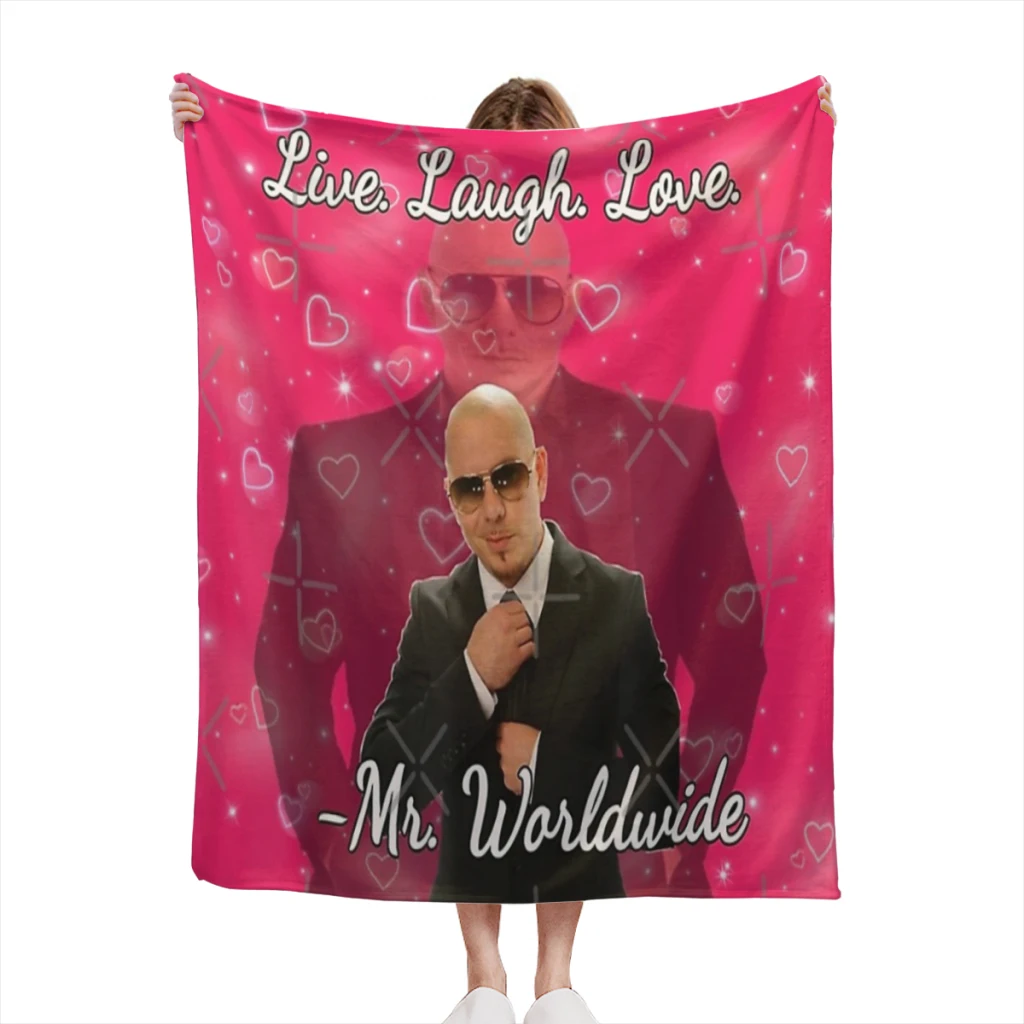 

Mr Worldwide Pitbull Valentine Summer Blanket Thin Blanket Comforter Flannel Soft throw Blankets Warm Home and decoration