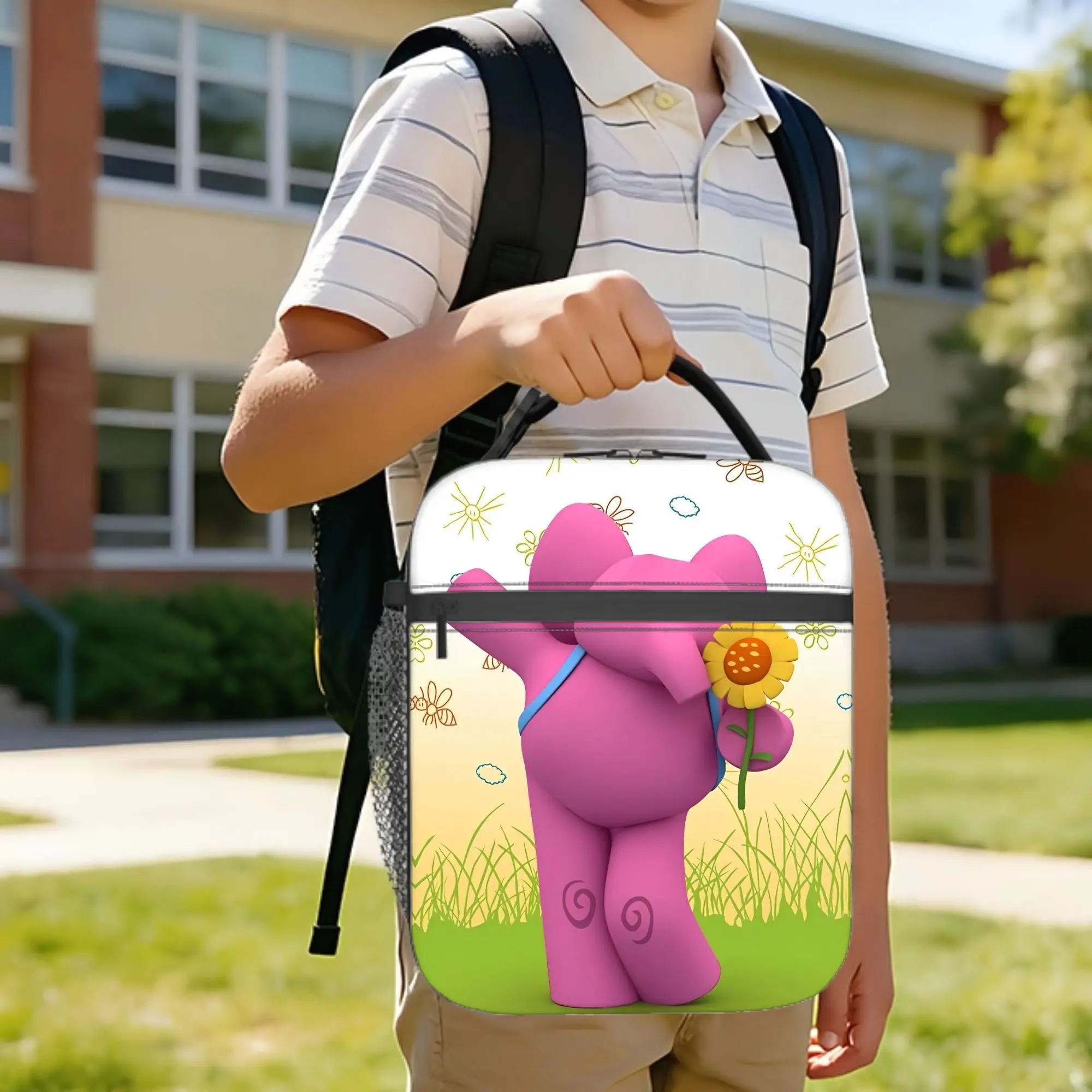 

Термосумки Pocoyoed: Большие многоразовые сумки-холодильники с мультяшным дизайном для обедов, пляжа и активного отдыха, для хранения еды