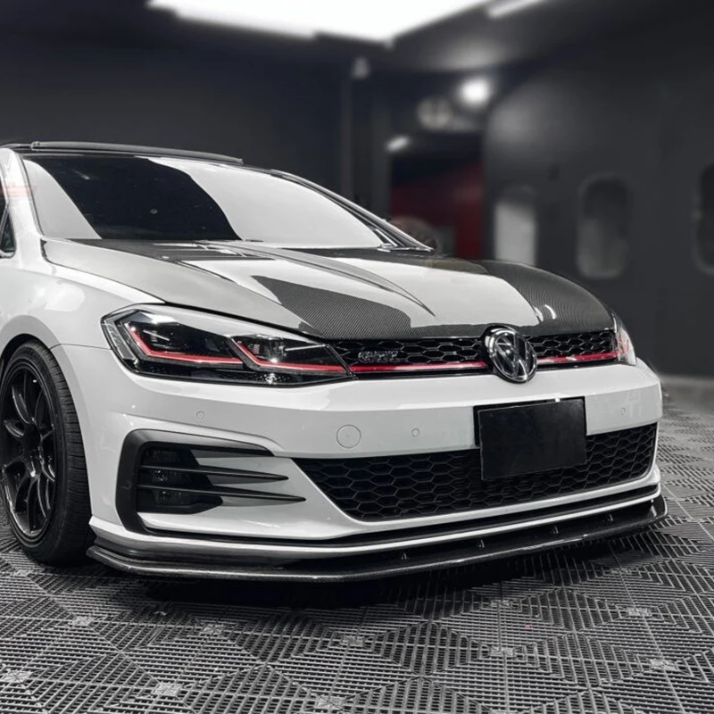 For VW Golf MK7 GTI GTD R Rline Golf MK7.5 GTI GTD R R-line 2012-2020 TCR Style Front Bumper Lip Spoiler Cap Lip Chin Spoiler