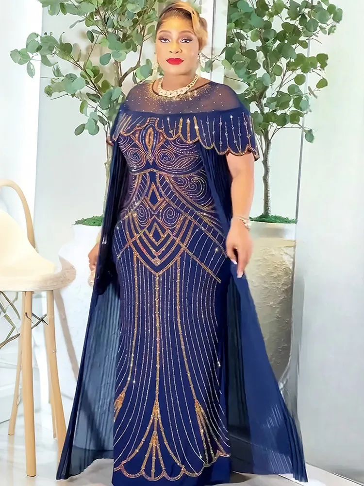 

Платья для вечеринок в африканском стиле больших размеров для женщин, длинное плиссированное платье Дашики с бриллиантовой отделкой, элегантное вечернее платье для мусульманок, свадебное платье в турецком стиле.