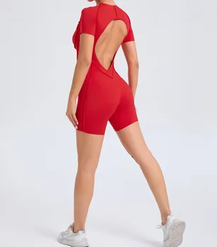 Dames 2024 New Ins Netwerk Rood Zelfde Sexy Holle Hardloopsport Bodysuit Heup Lift Fitness Yogabroek