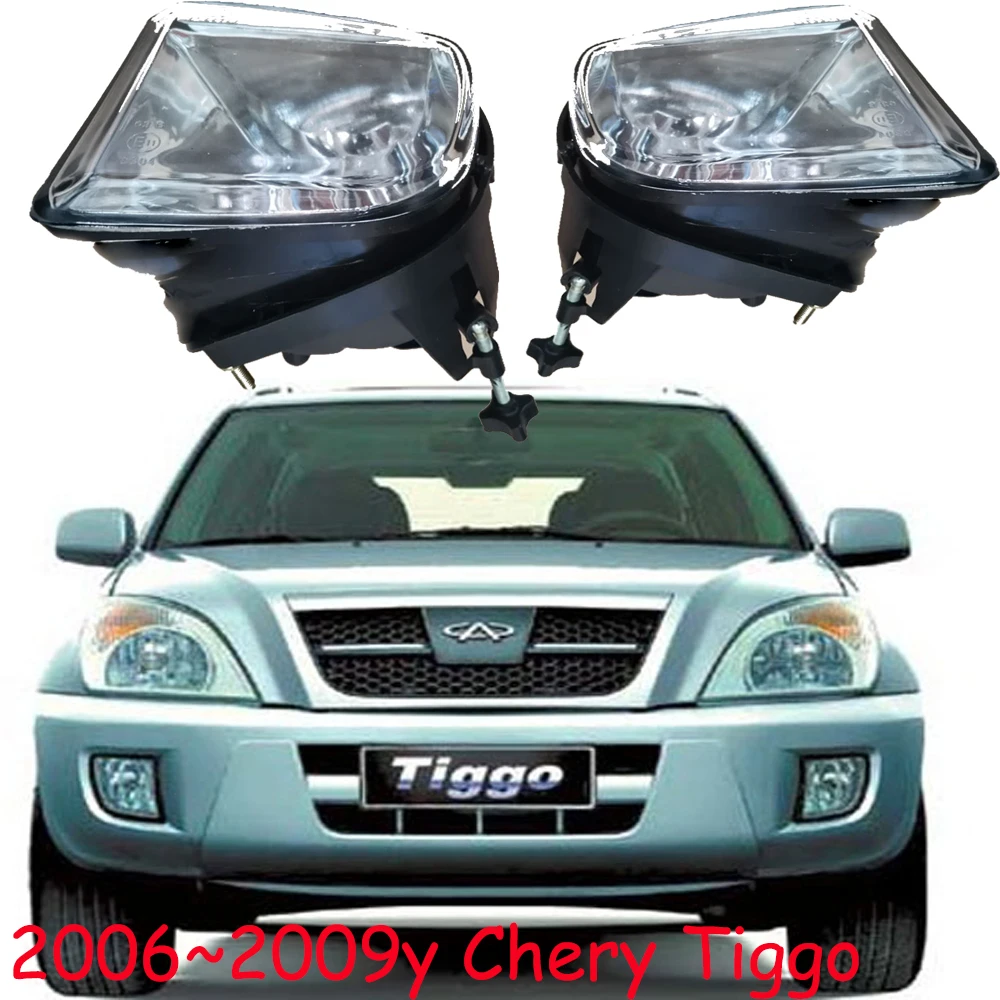 1pcs car bumper headlight Chery Tiggo3 daytime fog light Tiggo 8 halogen 2006~2009y car accessories lamp Chery Tiggo headlamp